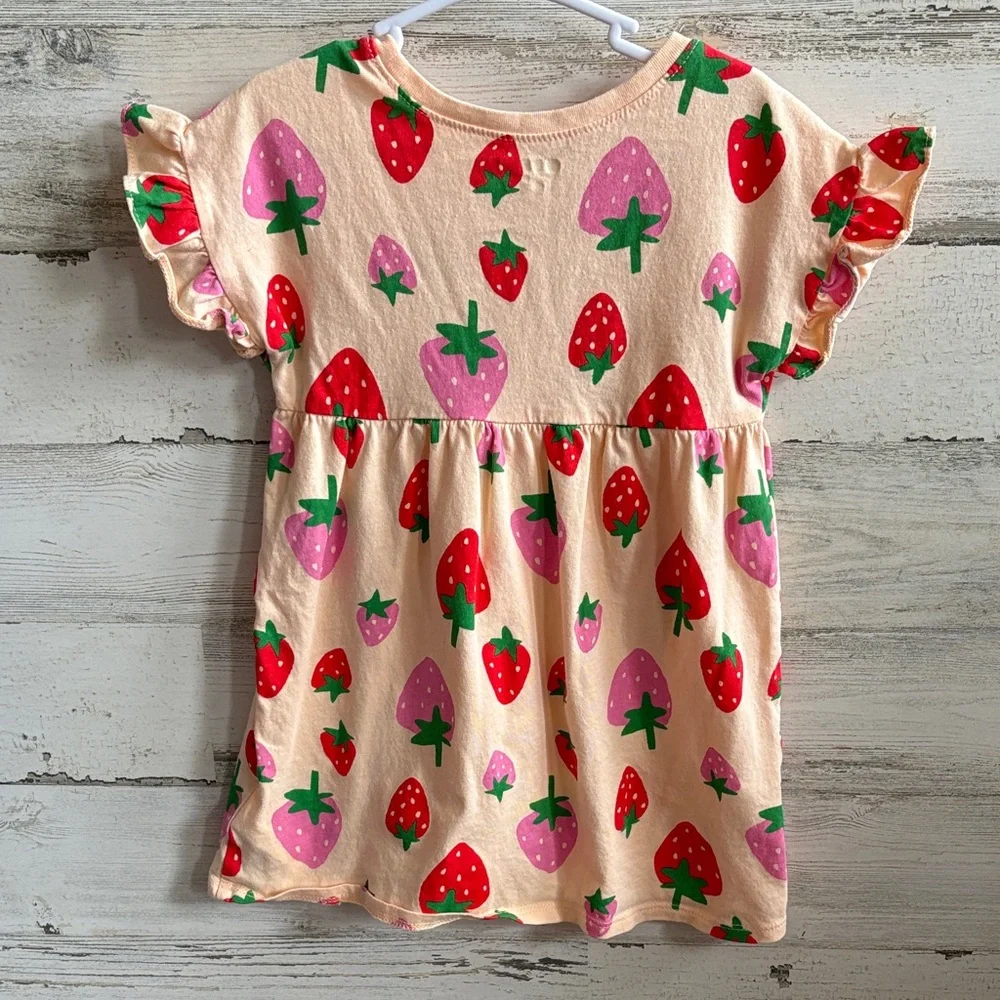❤️ PICK 4/$20 Strawberry Print Ruffle Sleeve Dress - Picture 3 of 3